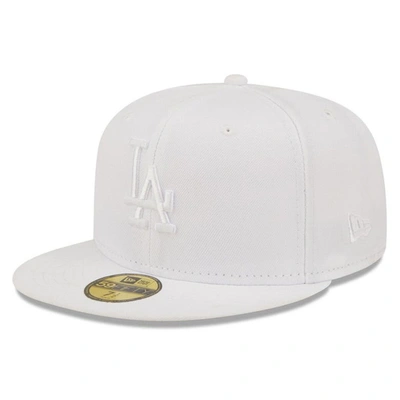 New Era Los Angeles Dodgers White On White 59fifty Fitted Hat