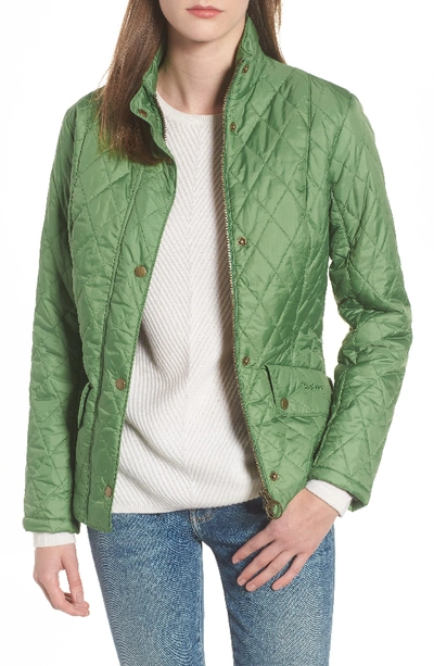 Barbour Flyweight Cavalry Quilted Jacket In Clover