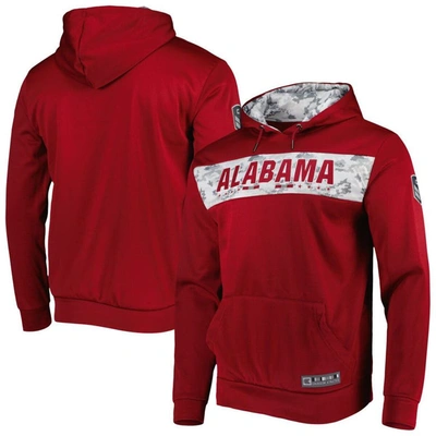 Colosseum Crimson Alabama Crimson Tide Oht Military Appreciation Team Color Pullover Hoodie