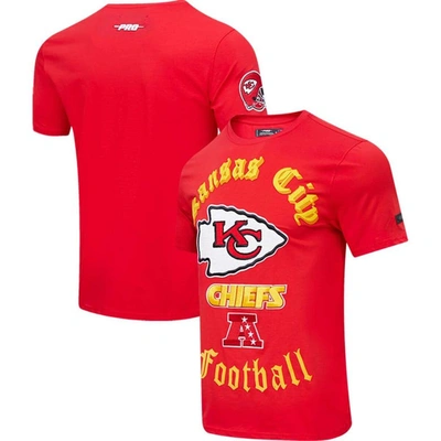 Pro Standard Red Kansas City Chiefs Old English T-shirt