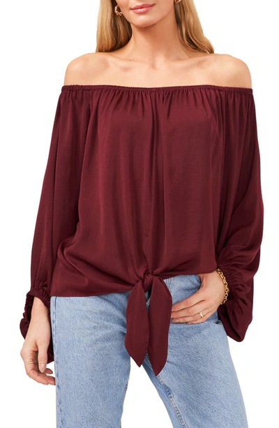Vince Camuto Off-the-shoulder Blouse In Red
