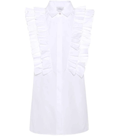 Giambattista Valli Sleeveless Cotton Shirt In White