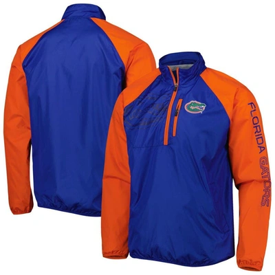 G-iii Sports By Carl Banks Royal/orange Florida Gators Point Guard Raglan Half-zip Jacket