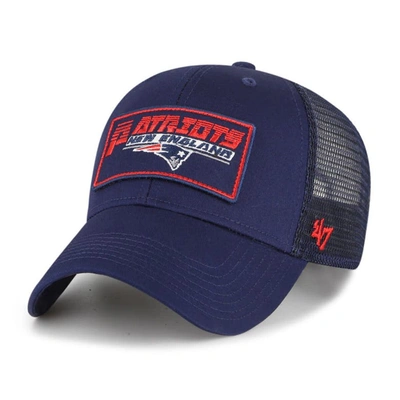 47 Kids' Youth ' Navy New England Patriots Levee Mvp Trucker Adjustable Hat