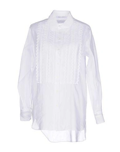 Alberta Ferretti Solid Color Shirts & Blouses In White