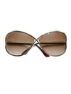 Tom Ford Miranda 68mm Oversized Round Sunglasses In Brown