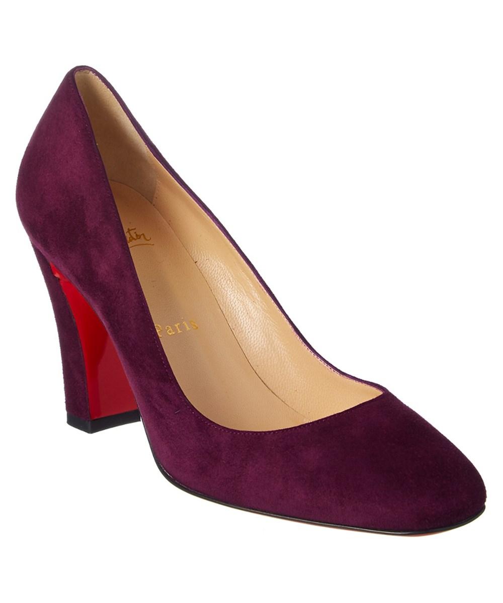 wine suede pumps