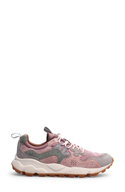 Flower Mountain Yamano 3 Sneaker In Grey-pink-army