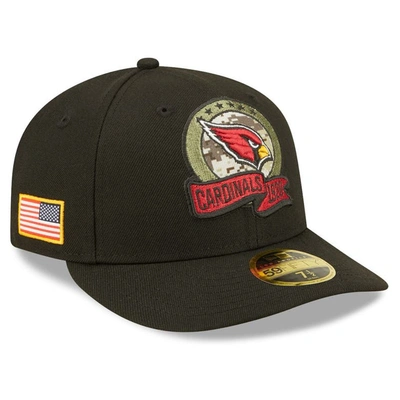 New Era Black Arizona Cardinals 2022 Salute To Service Low Profile 59fifty Fitted Hat
