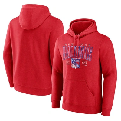 Fanatics Branded Red New York Rangers Dynasty Pullover Hoodie