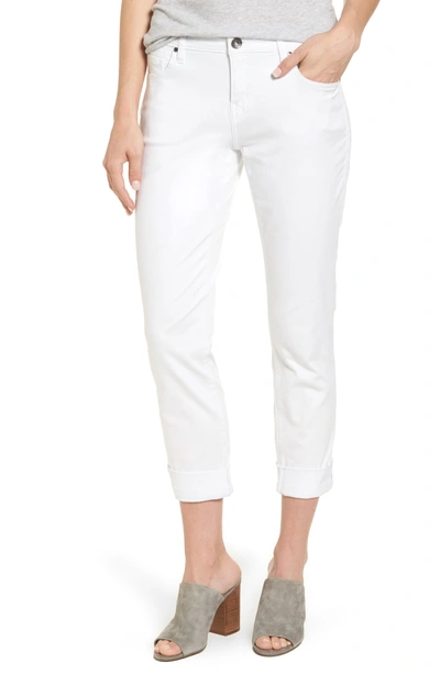 Jag Jeans Carter Knit Denim Girlfriend Jeans In White