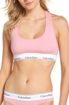 Calvin Klein Modern Cotton Collection Cotton Blend Racerback Bralette In Penelope