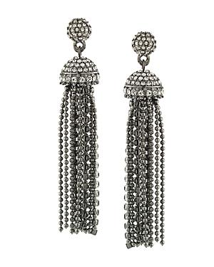 Carolee Pave Tassel Earrings In Hematite | ModeSens