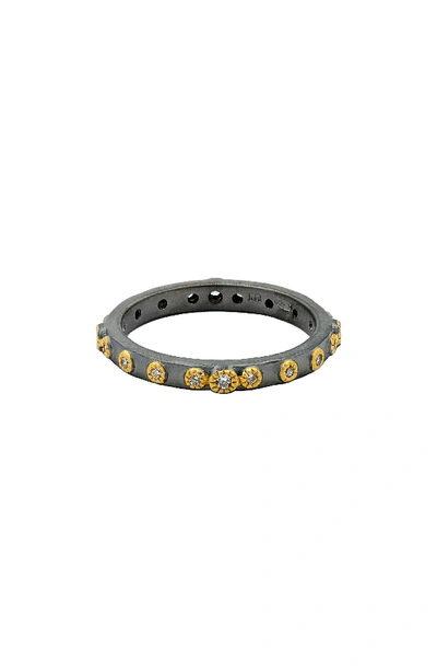 Freida Rothman Stackable Ring In Black/ Gold
