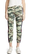Mother No Zip Misfit Striped Camouflage-print Cotton-blend Track Pants In Double Time