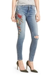 Hudson Nico Ankle Skinny Jeans In Lush Floret
