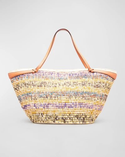 Ulla Johnson Mallorca Multicolor Raffia Carryall Tote Bag In Mosaic