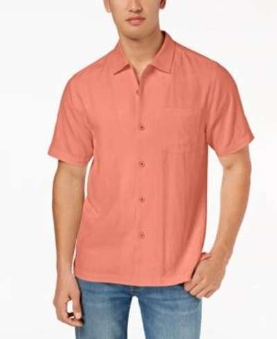 Tommy Bahama Men's Weekend Tropics Silk Shirt, Created For Macy's In Shellrossa