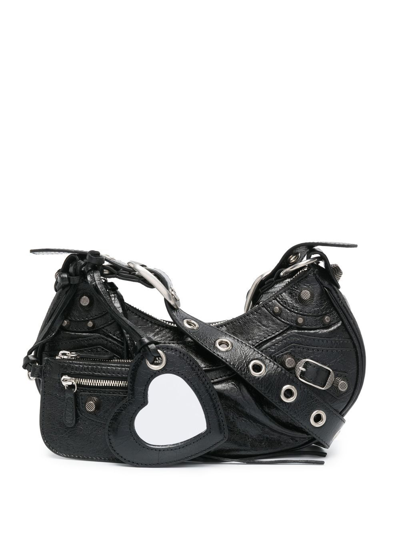 Balenciaga Black Le Cagole Mini Leather Shoulder Bag