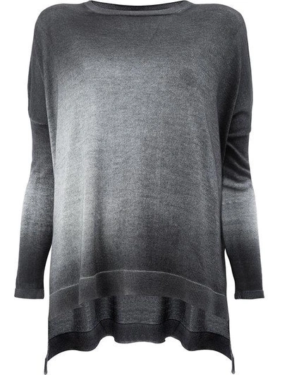 Avant Toi Washed Effect Knitted Top In Grey