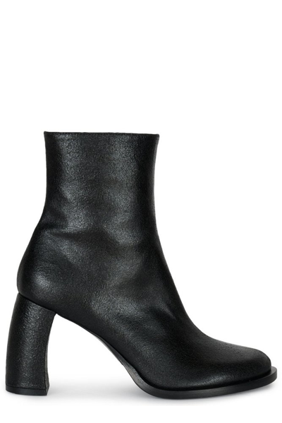 Ann Demeulemeester 80mm Leather Ankle Boots In Schwarz