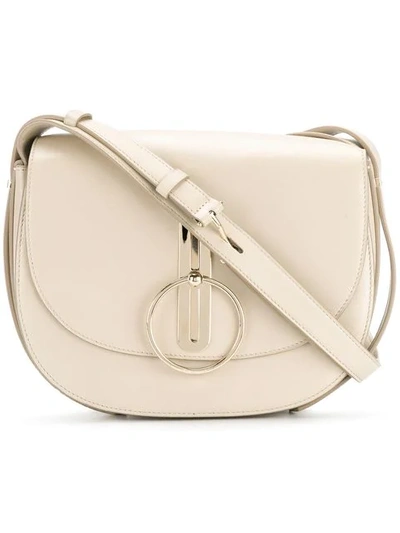 Nina Ricci Disc Buckle Rounded Shoulder Bag In Neutrals