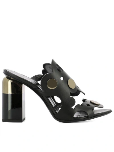 Pierre Hardy Black Leather Sandals