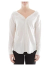 Theory Tamalee Silk Shirt In Ivory