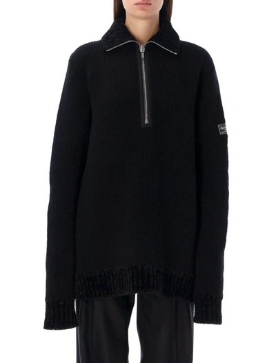 Raf Simons Double Layered Fisherman Sweater In Black | ModeSens