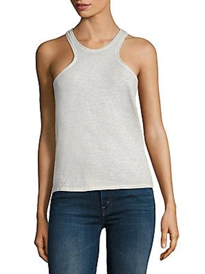 Theory Samek B Cotton Tank Top In Ice Grey