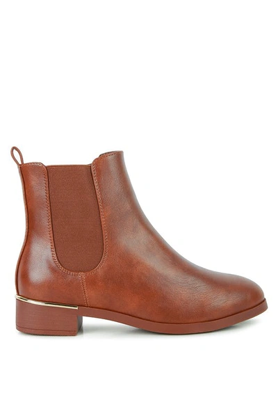 London Rag Yacht Winter Basic Ankle Boots In Brown