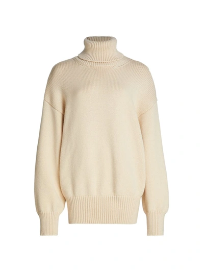 The Row Ludo Merino Wool-blend Sweater In Ivory