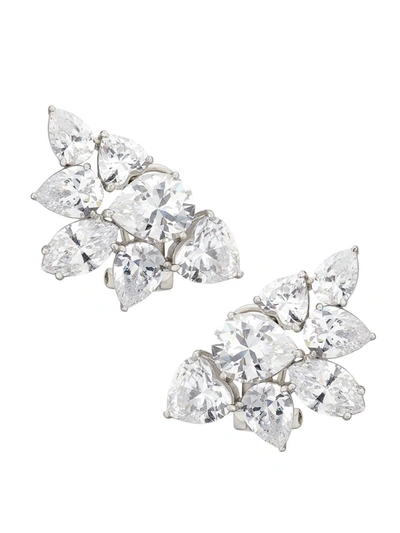 Adriana Orsini Glitz Sterling Silver & Cubic Zirconia Cluster Earrings