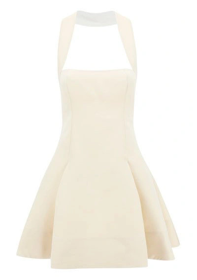 Khaite Hila Halter Minidress In White