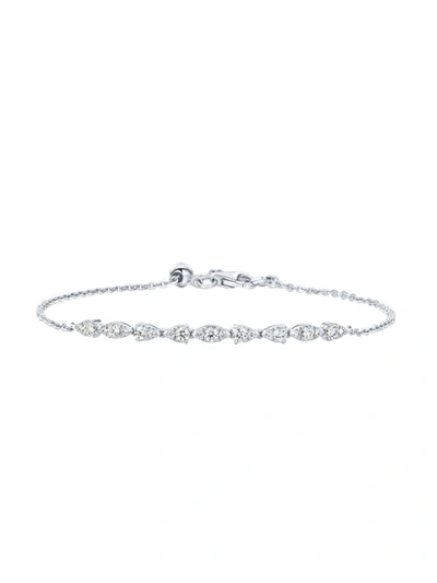 Hearts On Fire Aerial Dewdrop 18k White Gold & 0.43 Tcw Diamond Bracelet