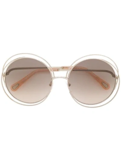 Chloé Oversized Sunglasses In Pink
