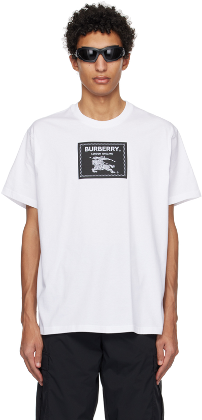 Burberry Roundwood Oversized T-shirt In White