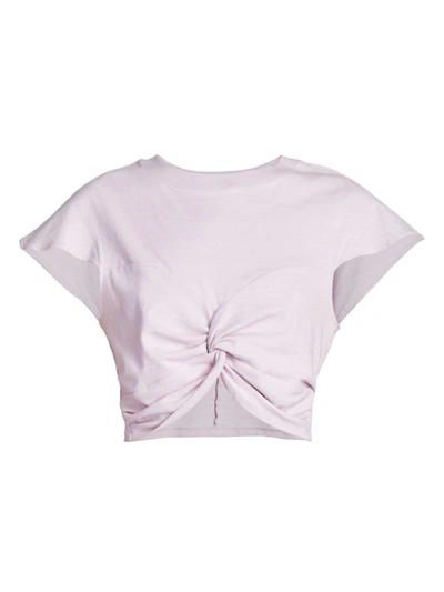 Isabel Marant Zineae Twisted Crop Top In Pink