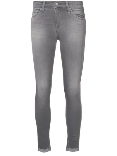 Ag Jeans High Low Hem Skinny Jeans - Grey