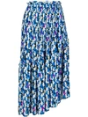 Kenzo Asymmetric Abstract Printed Skirt In Multicolor