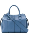 Tod's Contrast Trim Tote In Blue Horizon