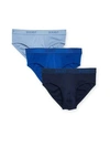 2(x)ist Essential 3-pack Contour Pouch Briefs In Navy Cobalt Porcelain