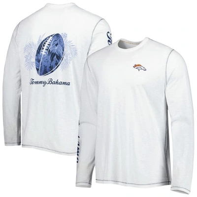 Tommy Bahama White Denver Broncos Laces Out Billboard Long Sleeve T-shirt