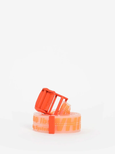 Off-white Off White C/o Virgil Abloh Men's Orange Rubber Industrial Belt In Runway Piece