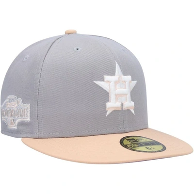 New Era Men's  Gray, Peach Houston Astros 2004 Mlb All-star Game Purple Undervisor 59fifty Fitted Hat In Gray,peach