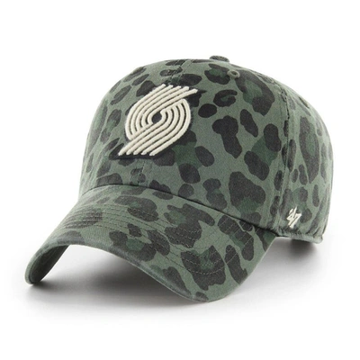 47 ' Green Portland Trail Blazers Bagheera Clean Up Adjustable Hat