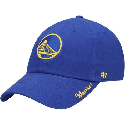 47 Brand '47 Royal Golden State Warriors Miata Clean Up Logo Adjustable Hat