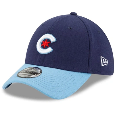 New Era Men's  Navy, Light Blue Chicago Cubs 2021 City Connect 39thirty Flex Hat In Navy,light Blue