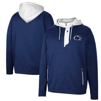 Colosseum Navy Penn State Nittany Lions Luge 3.0 Quarter-zip Hoodie