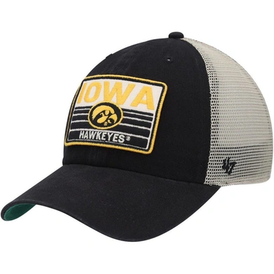 47 ' Black/natural Iowa Hawkeyes Four Stroke Clean Up Trucker Snapback Hat